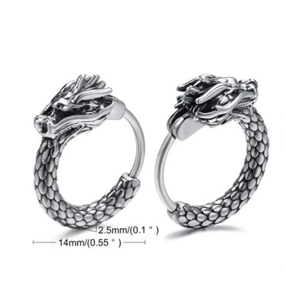 Dragon Hoop Earrings, Hoop Earrings, Huggie Earrings, Huggie Hoop,Gothic Jewelry